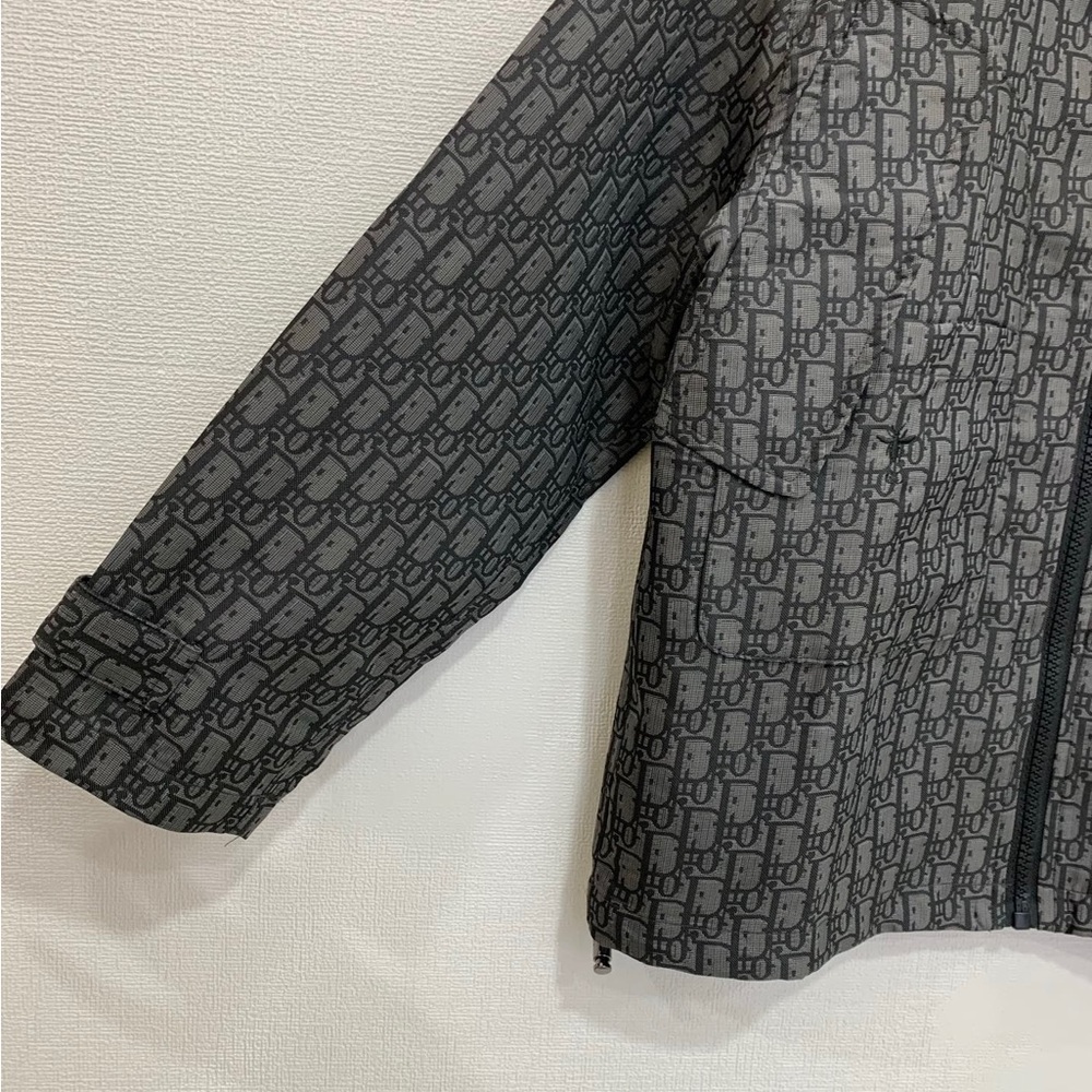Dior Grey Oblique Monogram Hooded Windbreaker Jacket - Picture 3 of 7